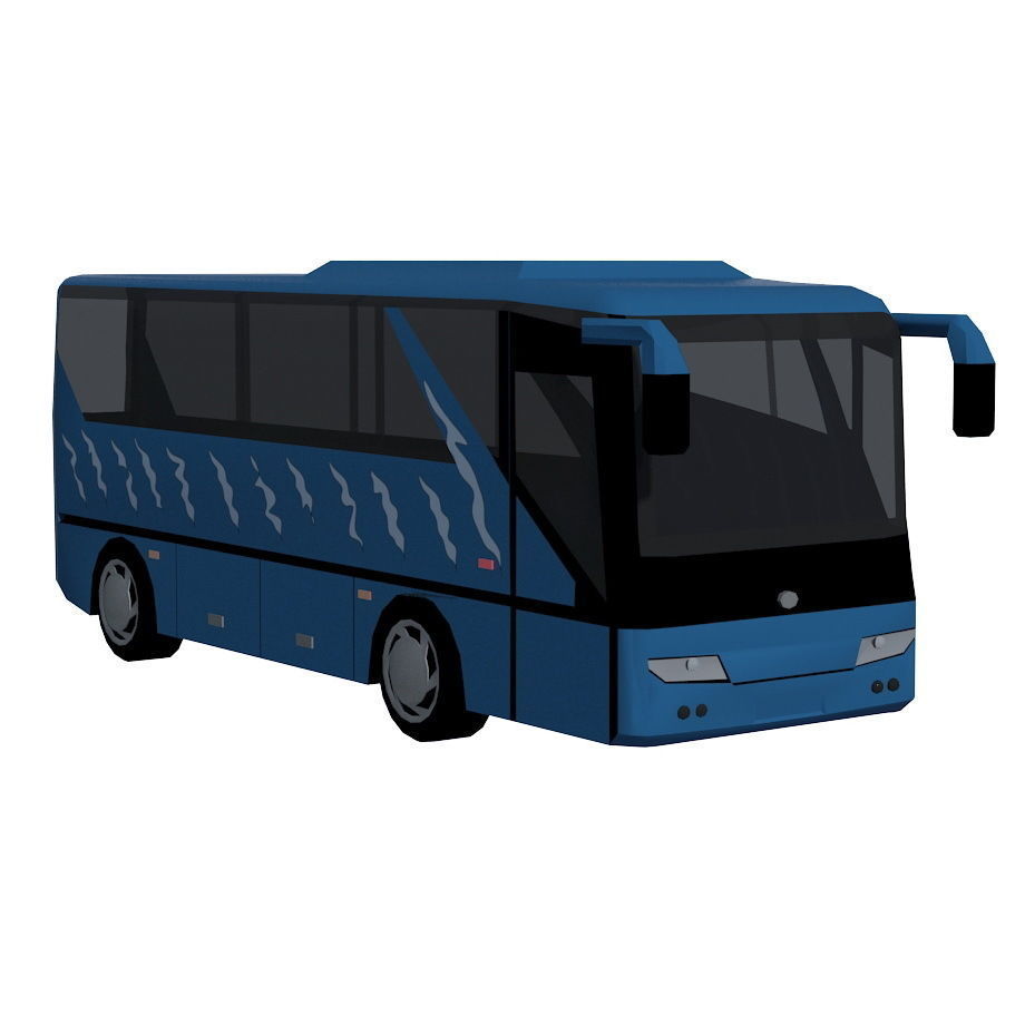 Low poly BUS set Low-poly 3D model_26