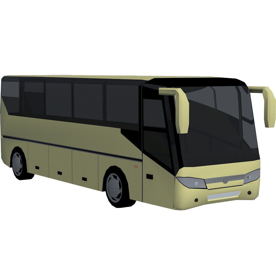 Low poly BUS set Low-poly 3D model_19