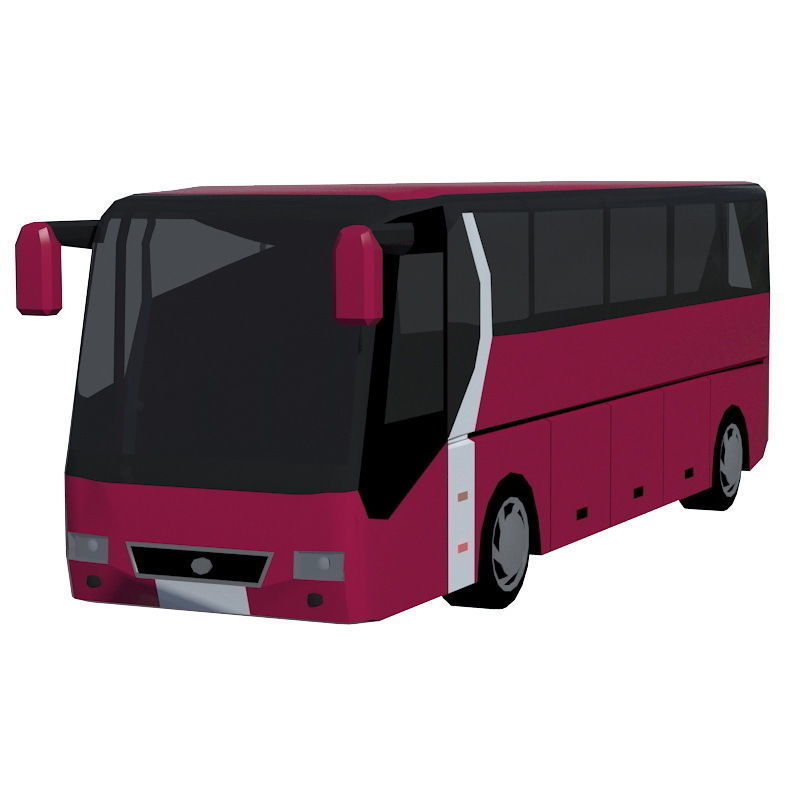 Low poly BUS set Low-poly 3D model_25