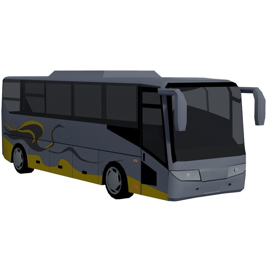 Low poly BUS set Low-poly 3D model_27