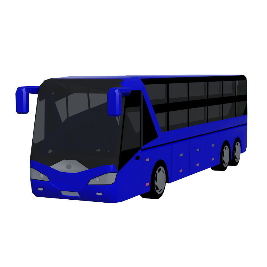 Low poly BUS set Low-poly 3D model_20