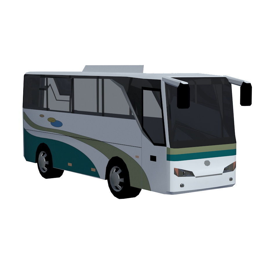 Low poly BUS set Low-poly 3D model_21