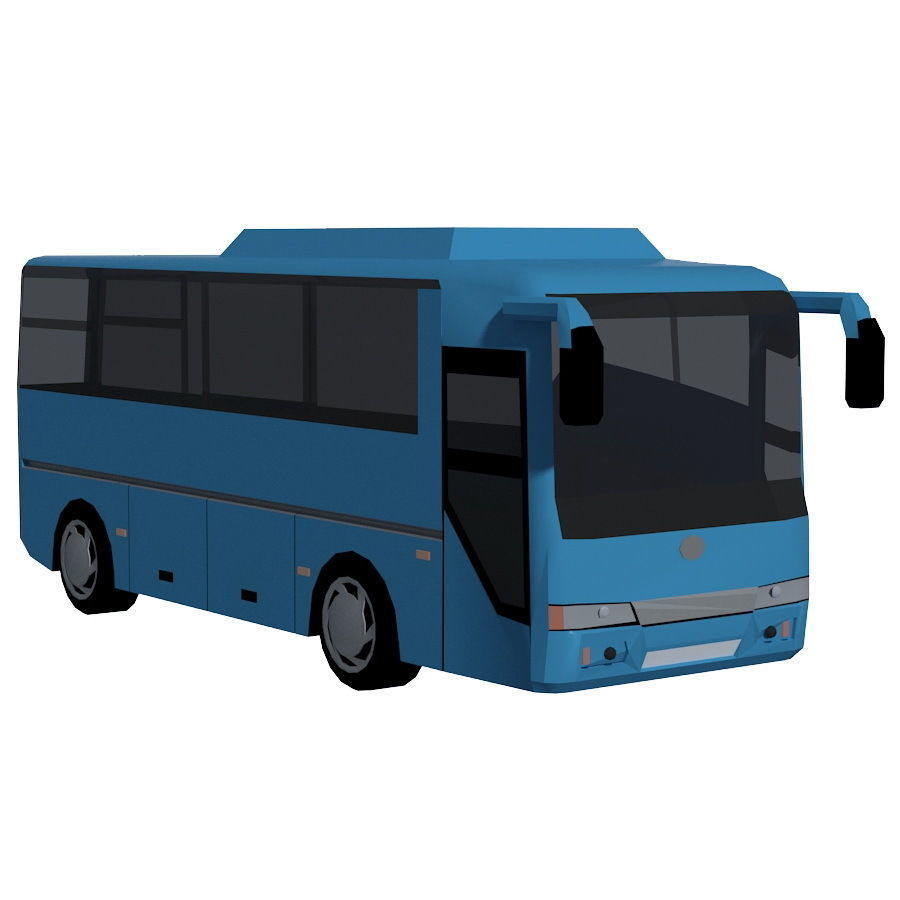 Low poly BUS set Low-poly 3D model_22