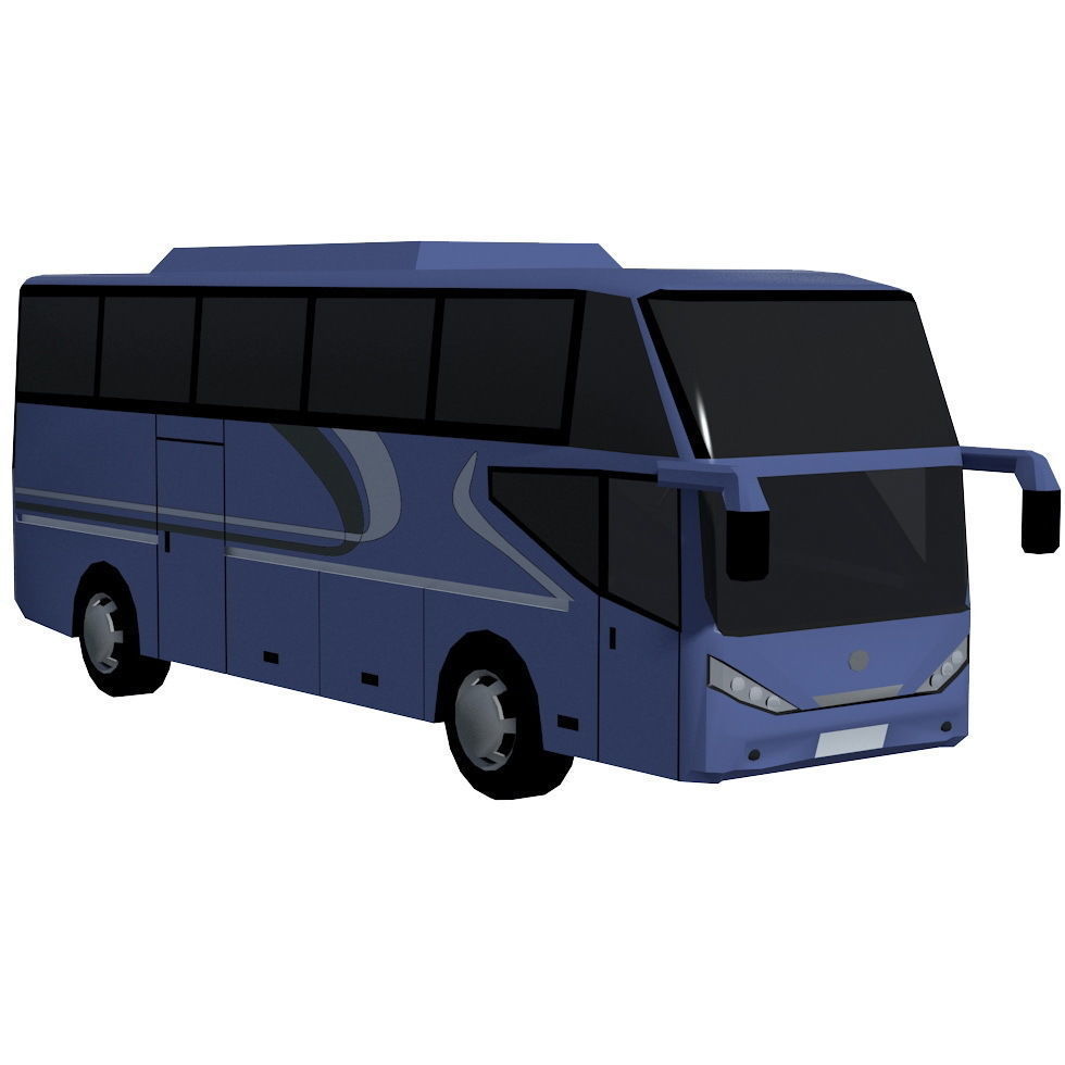 Low poly BUS set Low-poly 3D model_24
