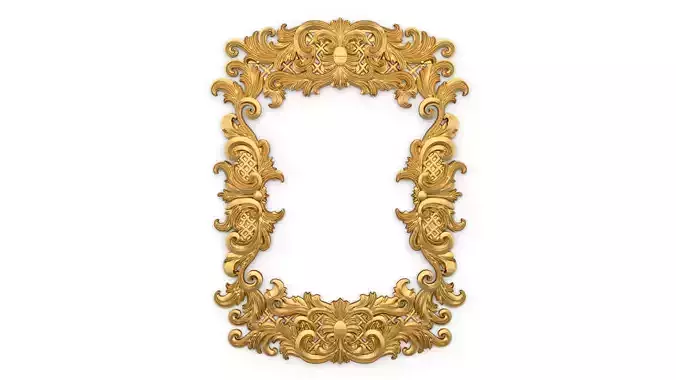 Plaster decorative frame wall ornament onlay 02