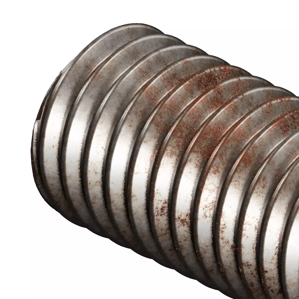 Rusty Steel Socket Bolt 3D model_4