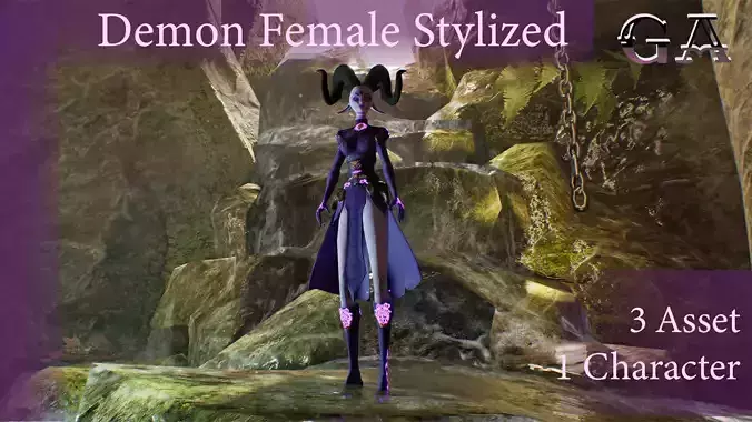Female Demon Stylized