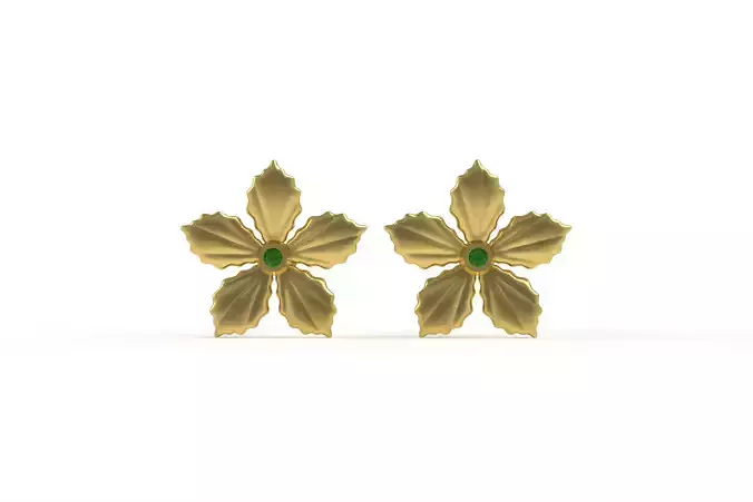 00001 Single Small Diamond Flower Earring