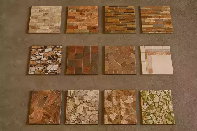 Realistic Ceramic and Stone Floor Tile Textures Pack Texture