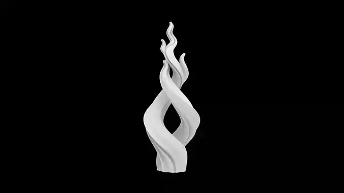 Dancing Flames Statue 3D print model