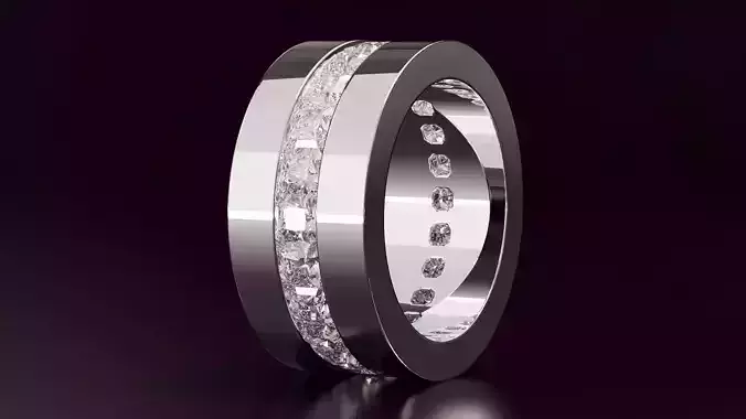 Channel Set Radiant Square Eternity Ring N04 3036CT EU54