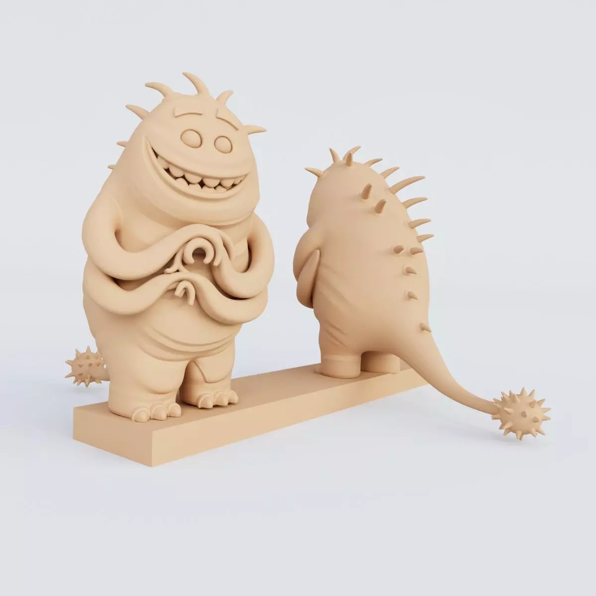 3D Printable Monsters Corporation Figurine Set STL Format 3D print model_12