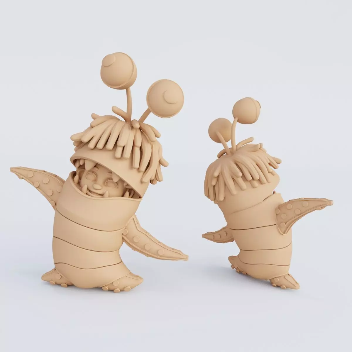 3D Printable Monsters Corporation Figurine Set STL Format 3D print model_9