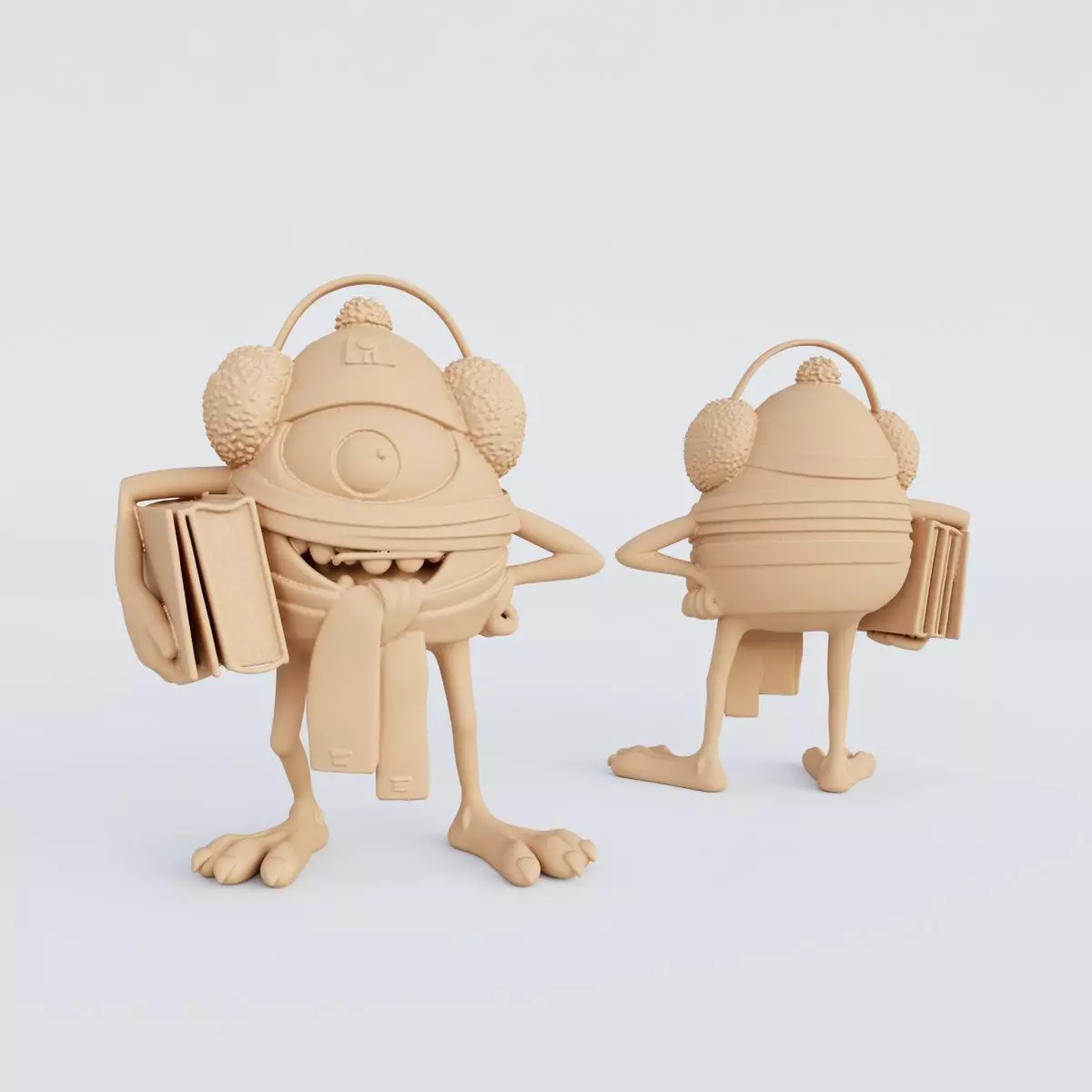 3D Printable Monsters Corporation Figurine Set STL Format 3D print model_13