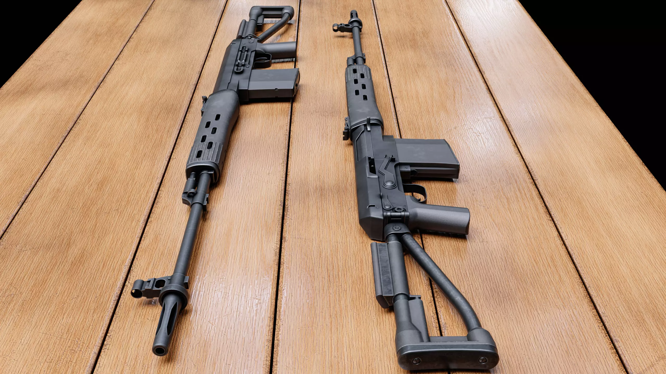 SVDK rifle Low-poly 3D model_1