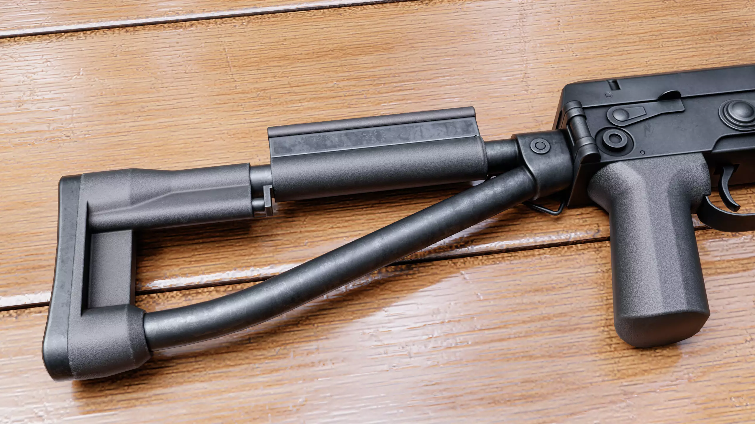 SVDK rifle Low-poly 3D model_3