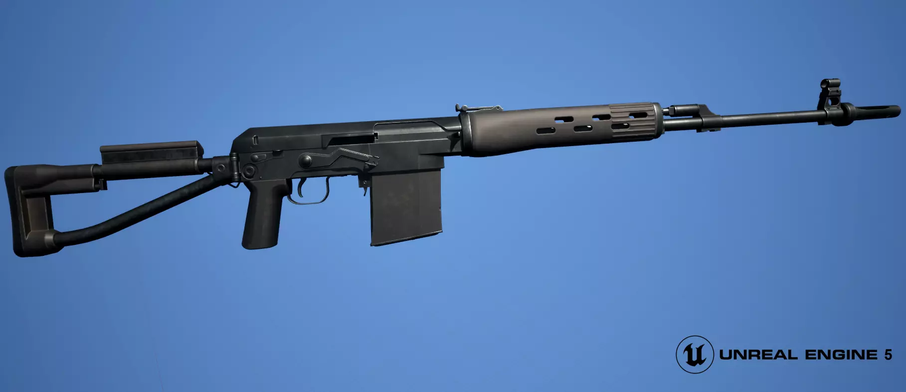 SVDK rifle Low-poly 3D model_20