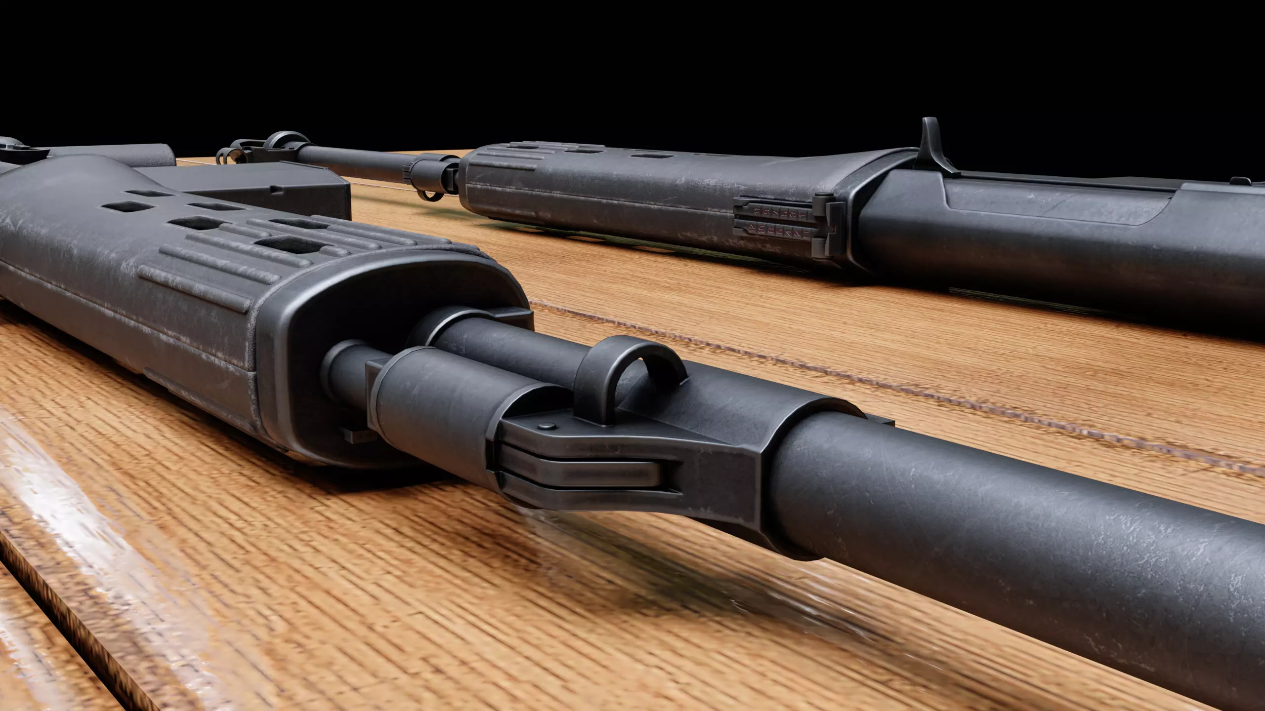 SVDK rifle Low-poly 3D model_10