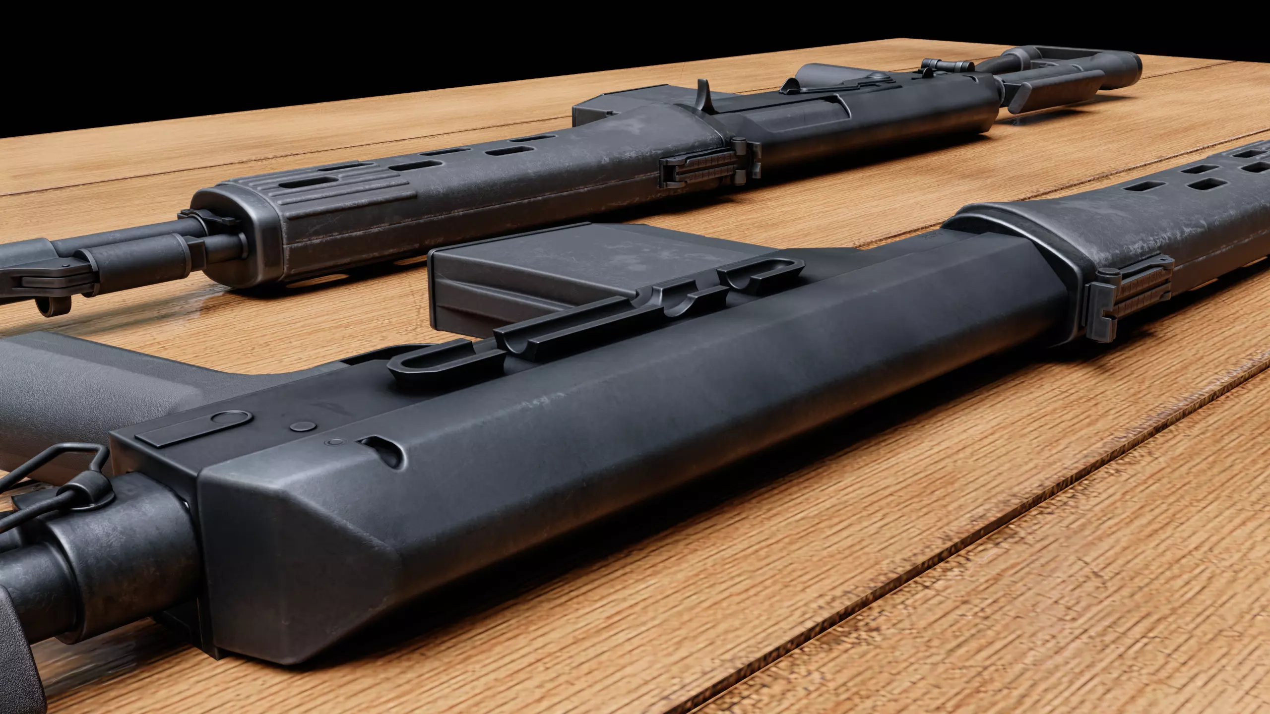 SVDK rifle Low-poly 3D model_8