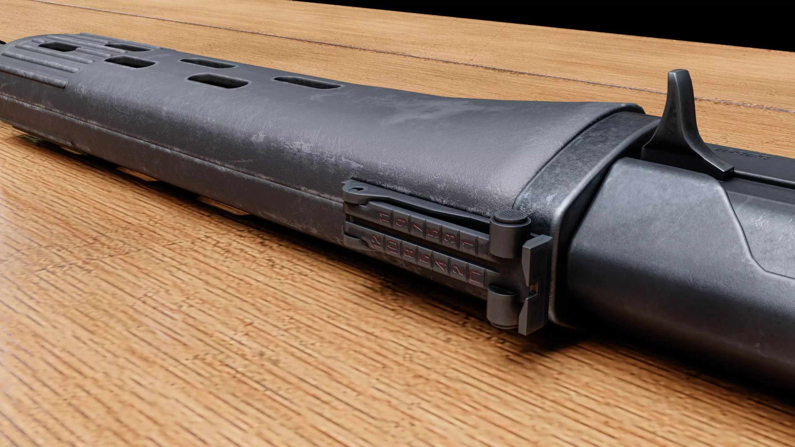 SVDK rifle Low-poly 3D model_9