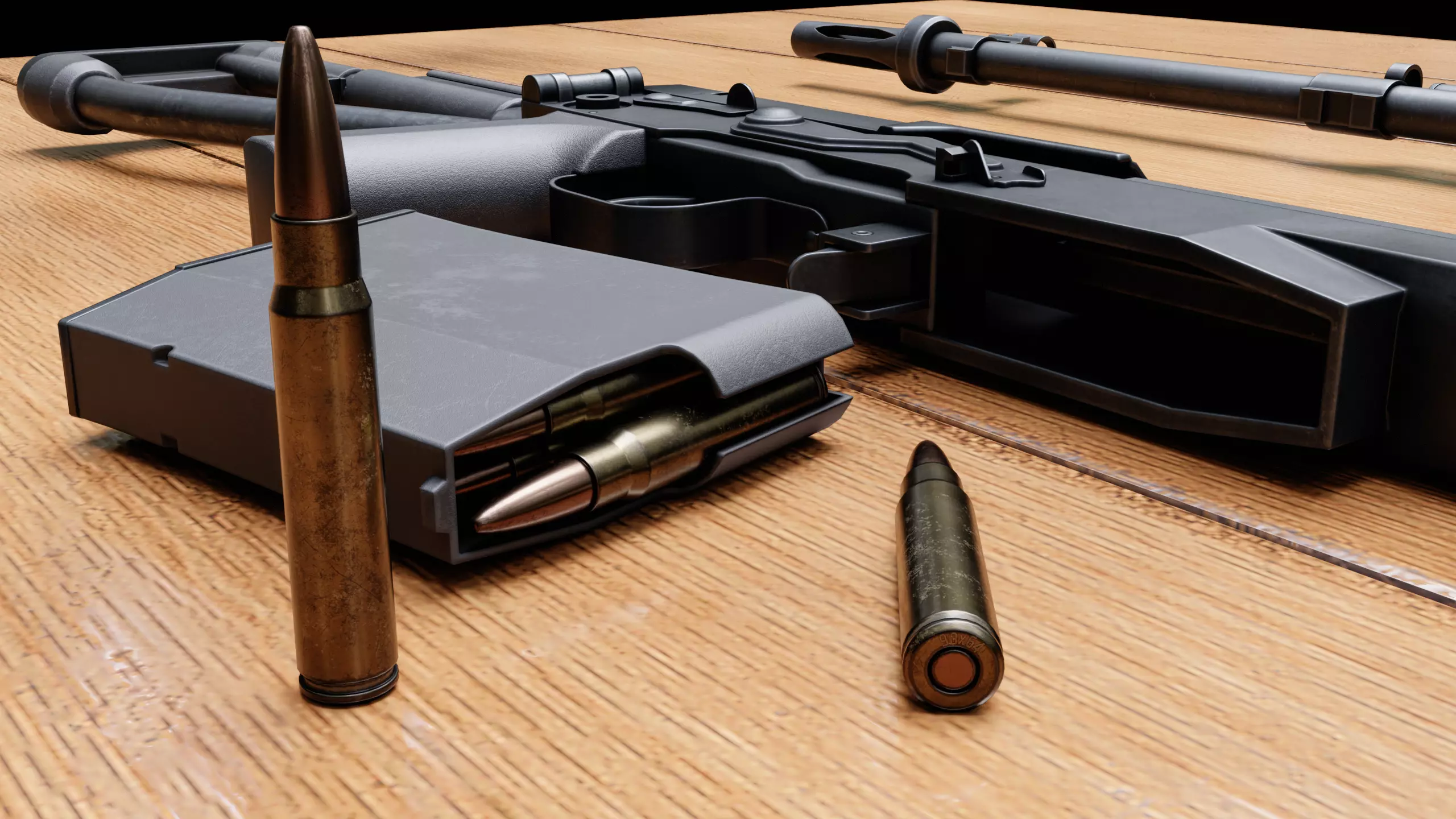 SVDK rifle Low-poly 3D model_12