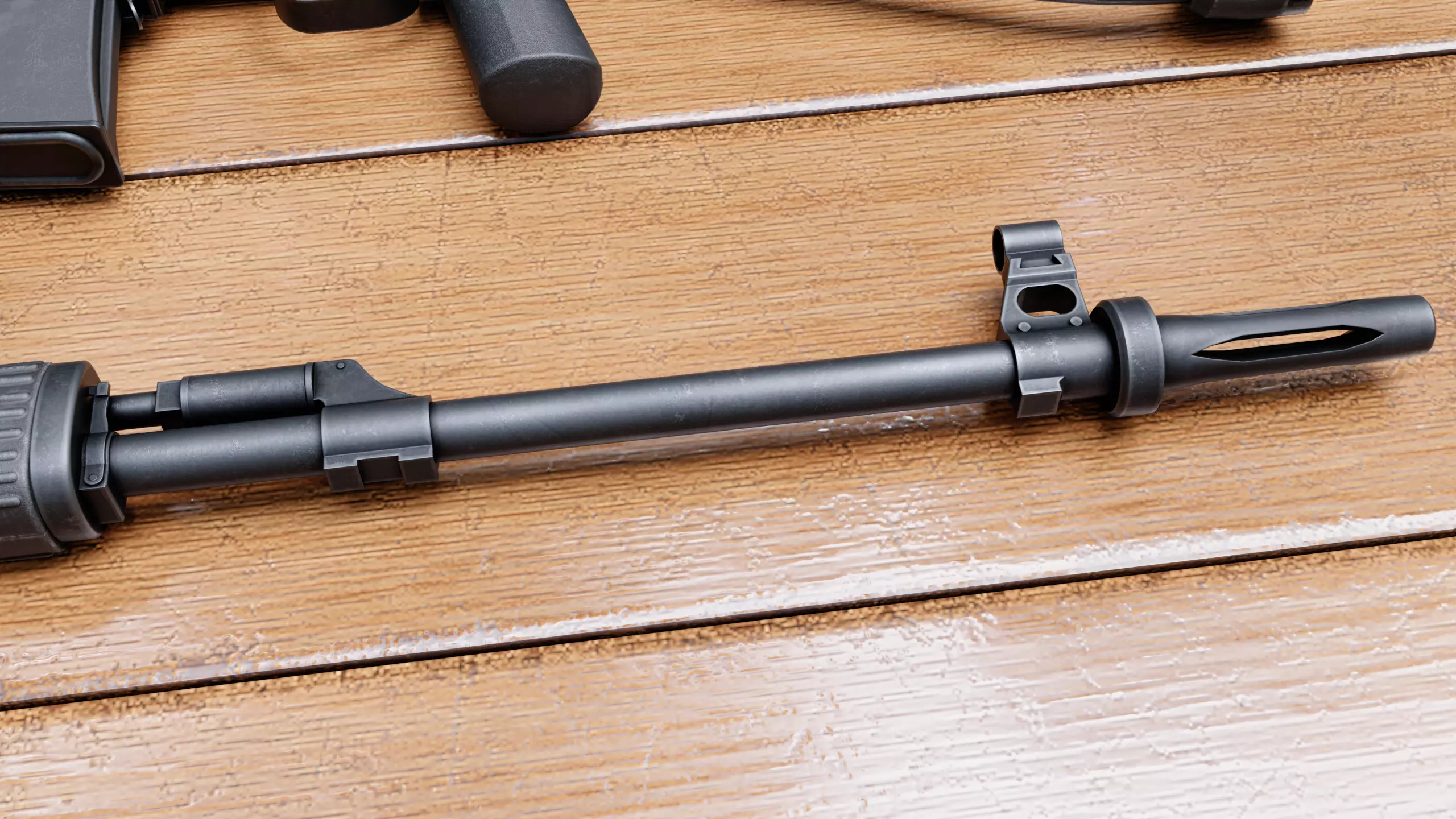 SVDK rifle Low-poly 3D model_6