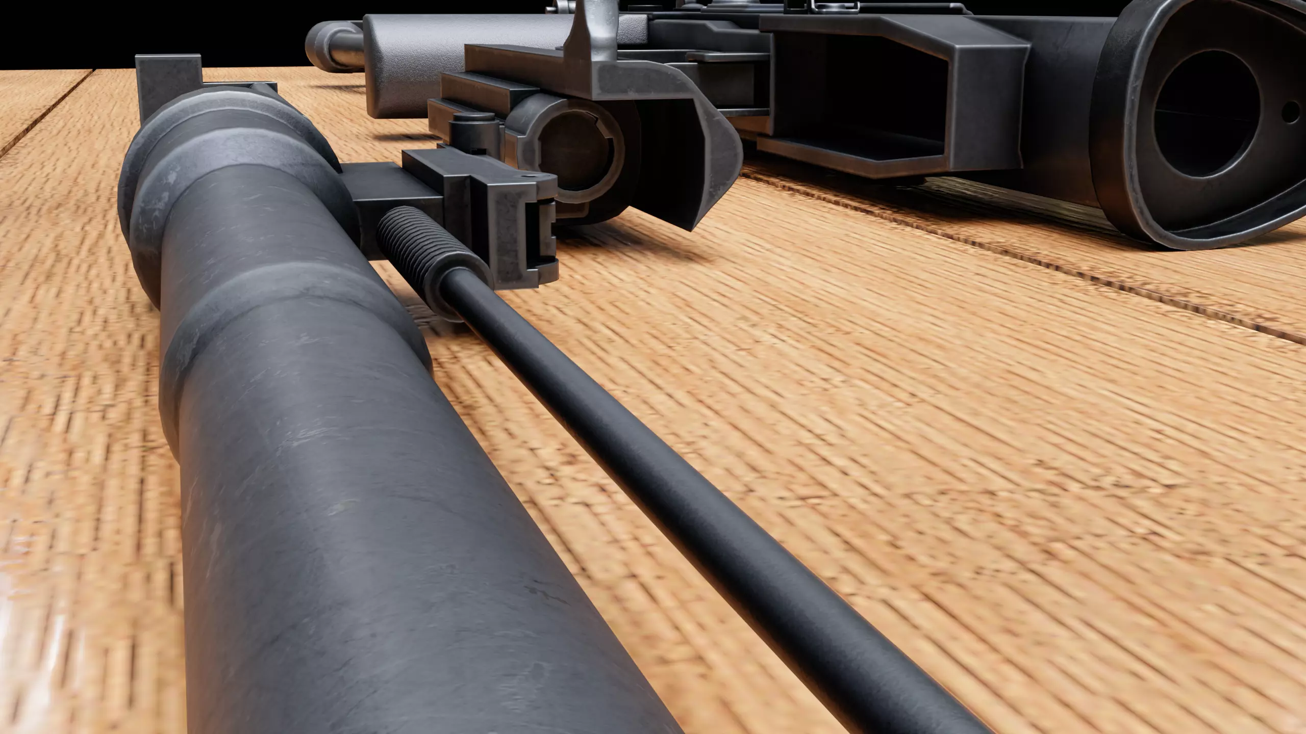 SVDK rifle Low-poly 3D model_15