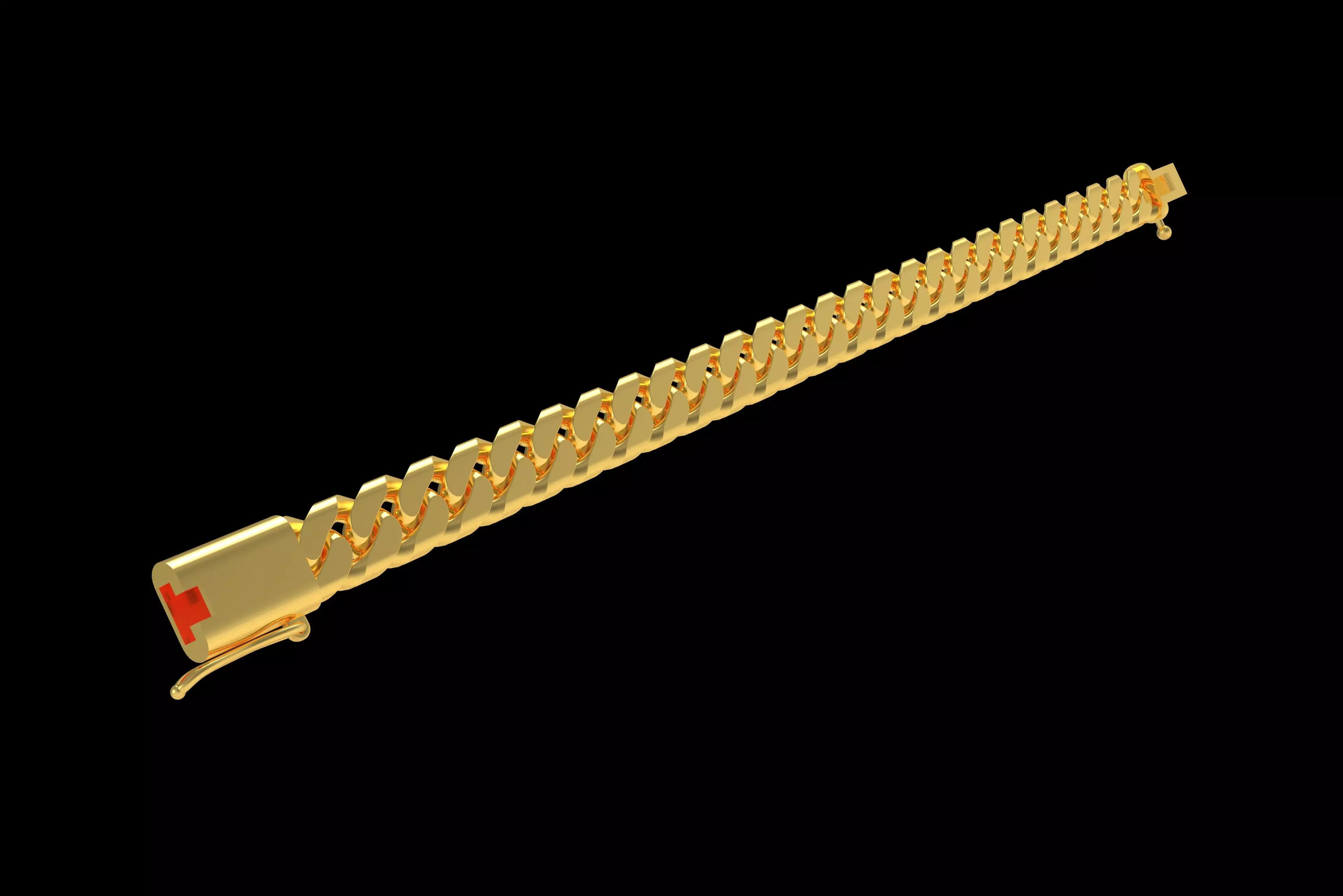 00008 Cuban Chain Bracelet 3D print model_0