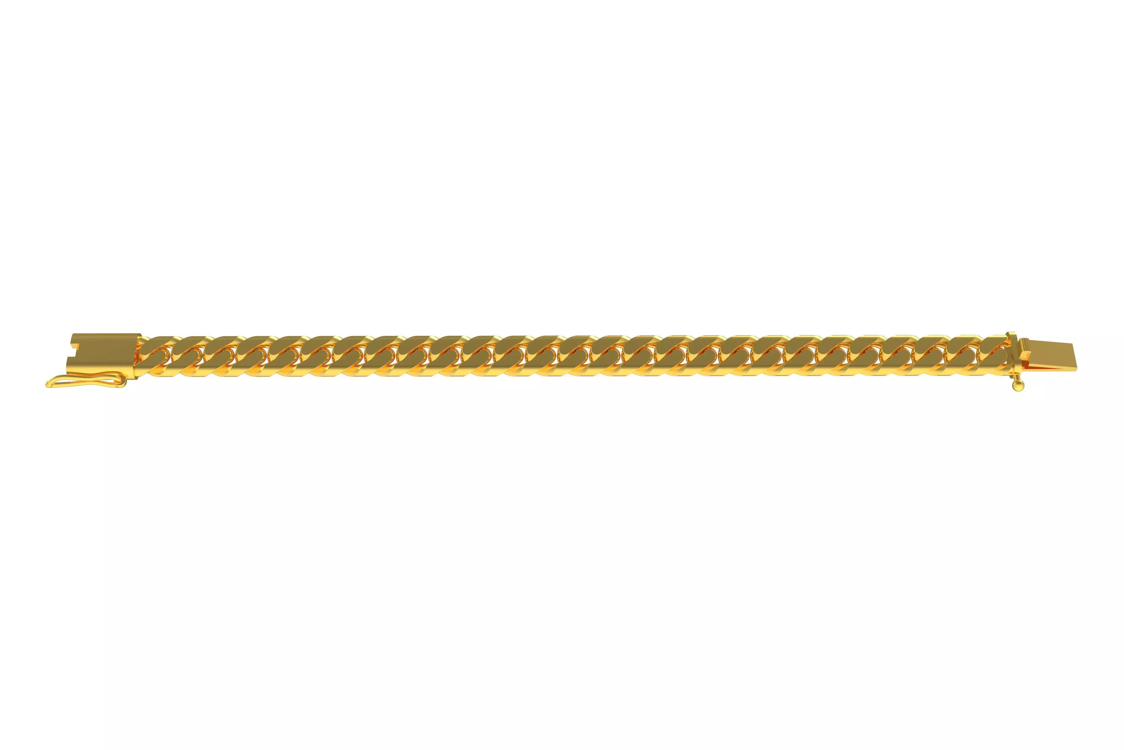 00008 Cuban Chain Bracelet 3D print model_8