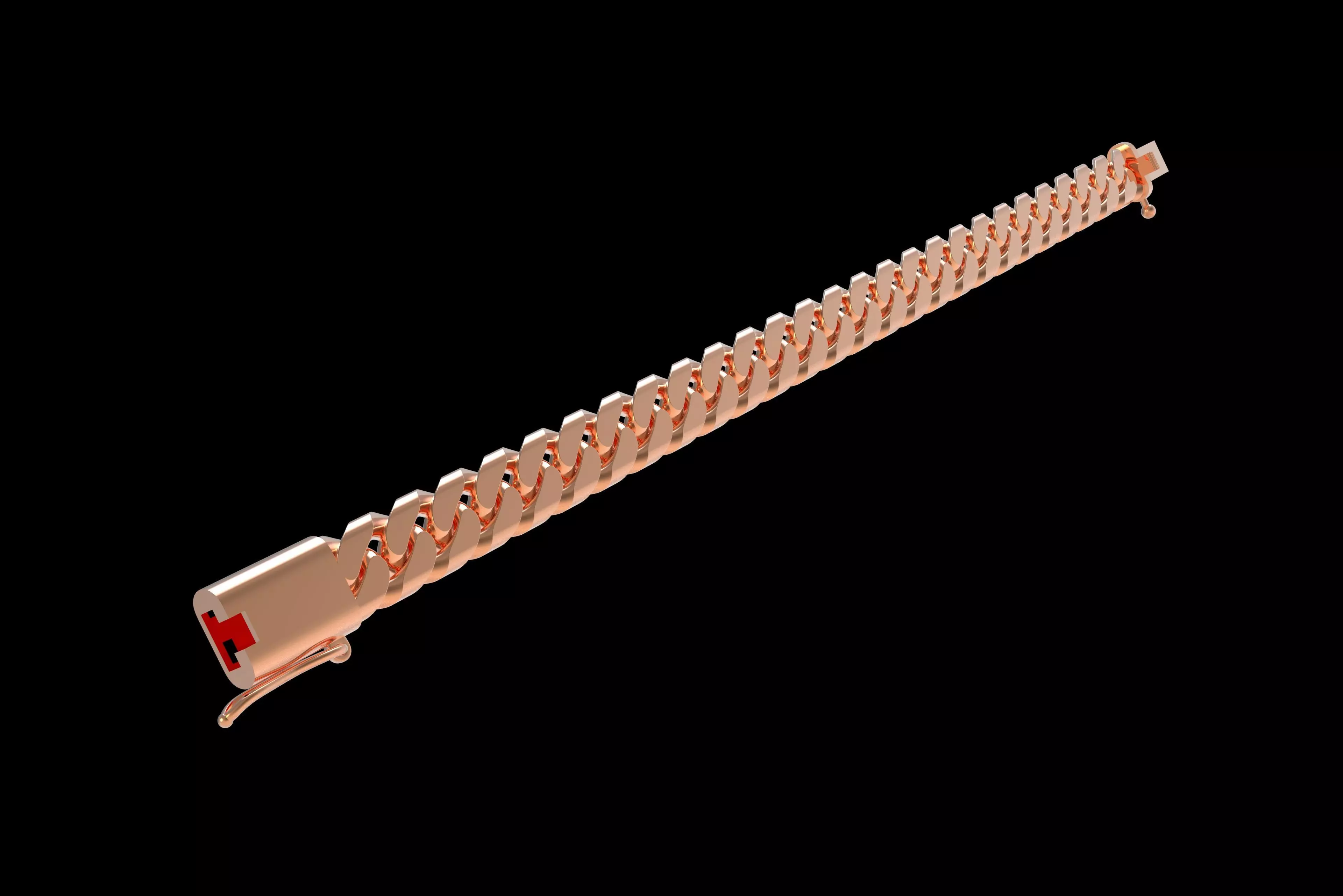 00008 Cuban Chain Bracelet 3D print model_20