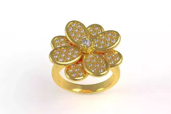 00010 Flower Diamond Ring