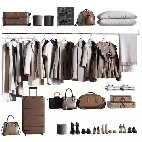 Clothing  shoes and accessories for wardrobe or shop 05