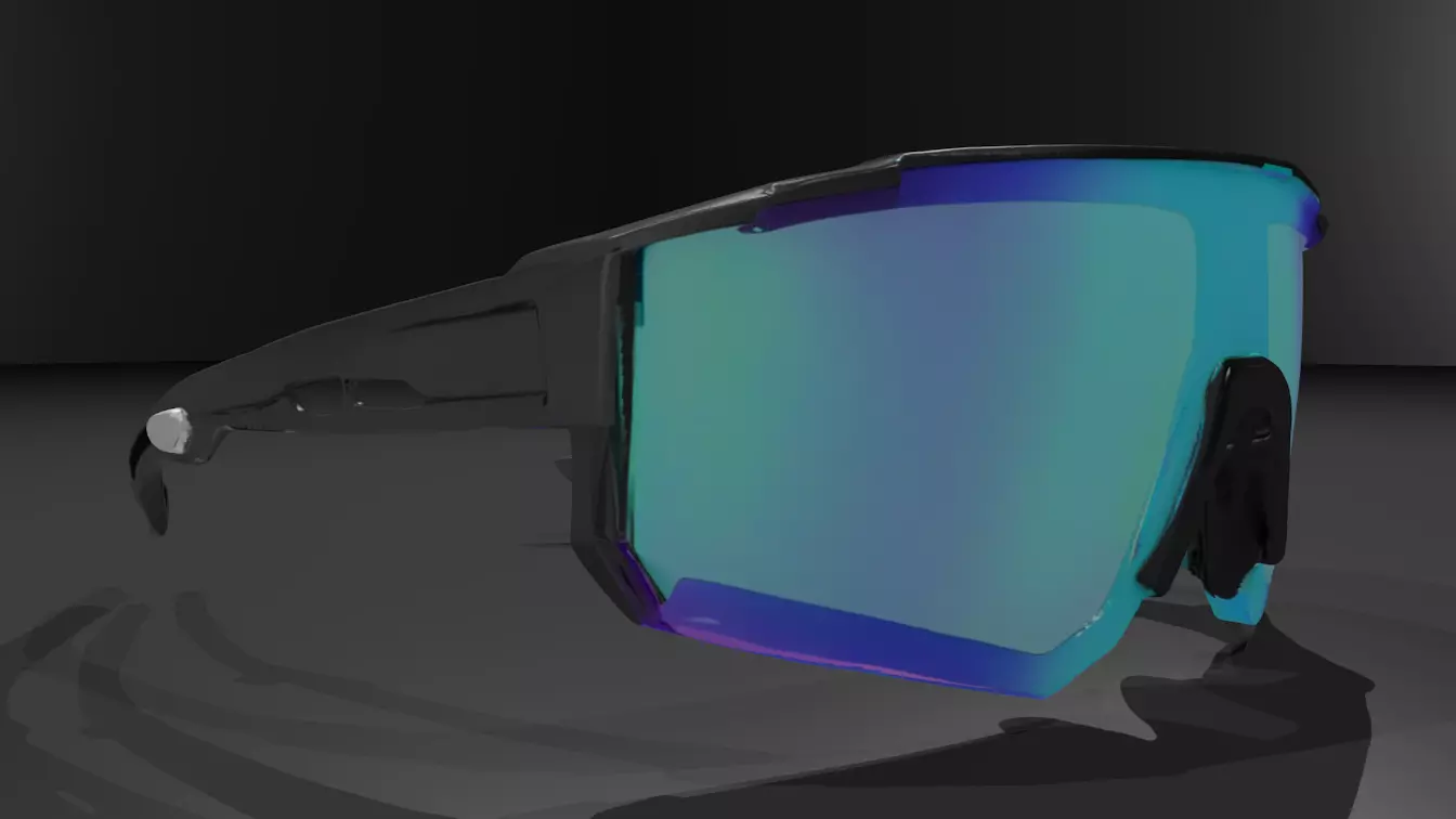 Snowboard goggles 3D model_2