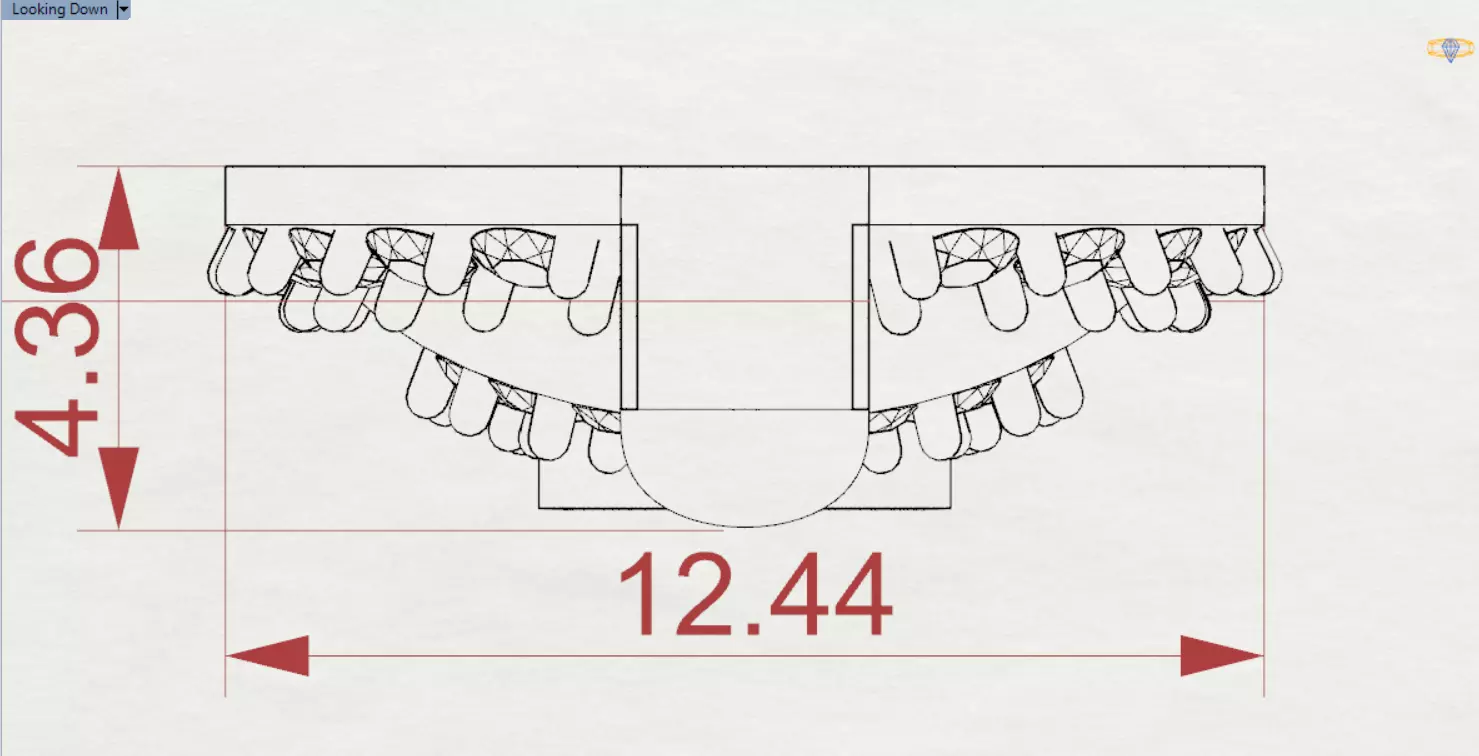 Yellow Gold stl 3dm Pendant with Teardrop Diamond jp0306 3D print model_24
