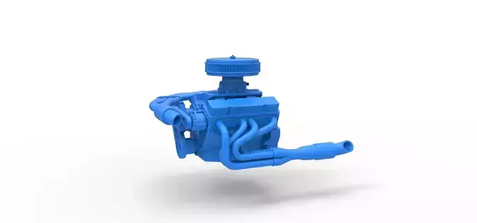 Engine V8 for Supermodified race car Version 4 Scale 1 to 25