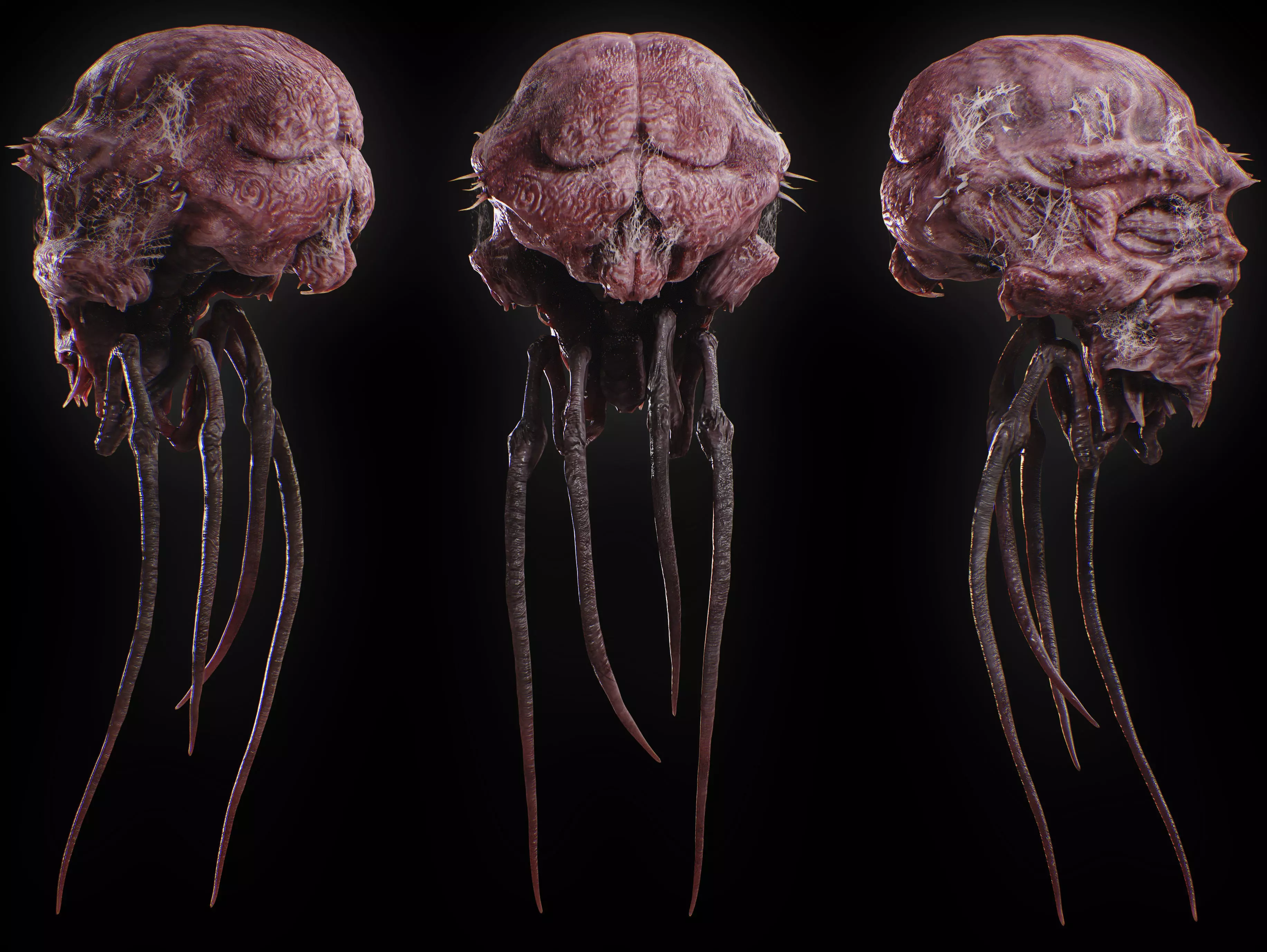 Alien Insect Creature Low-poly 3D model_0