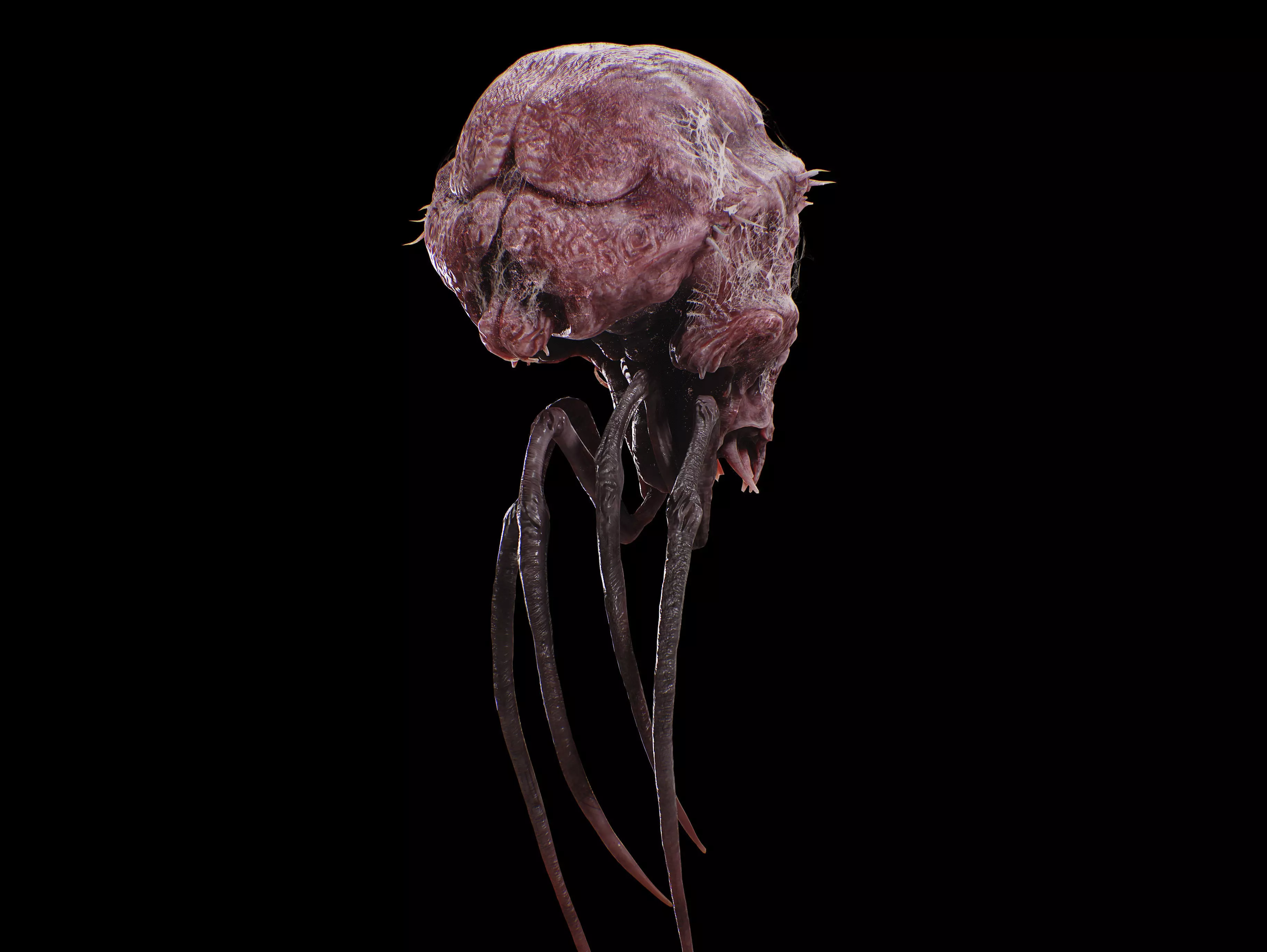 Alien Insect Creature Low-poly 3D model_7