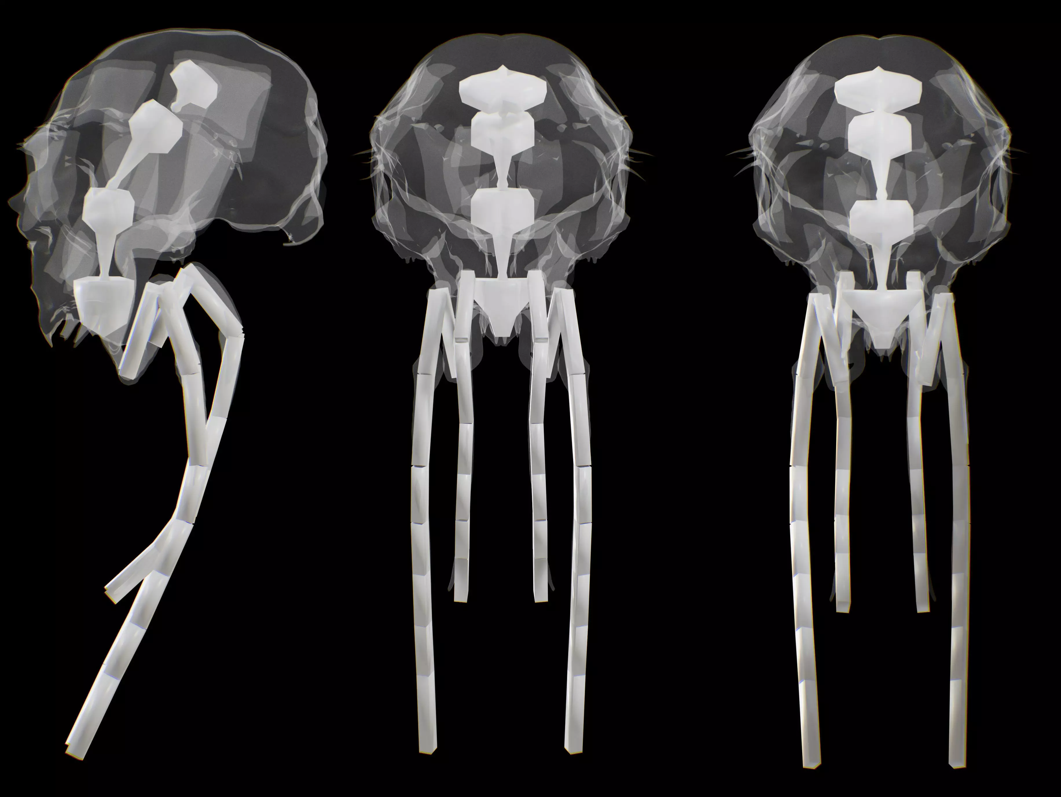 Alien Insect Creature Low-poly 3D model_12