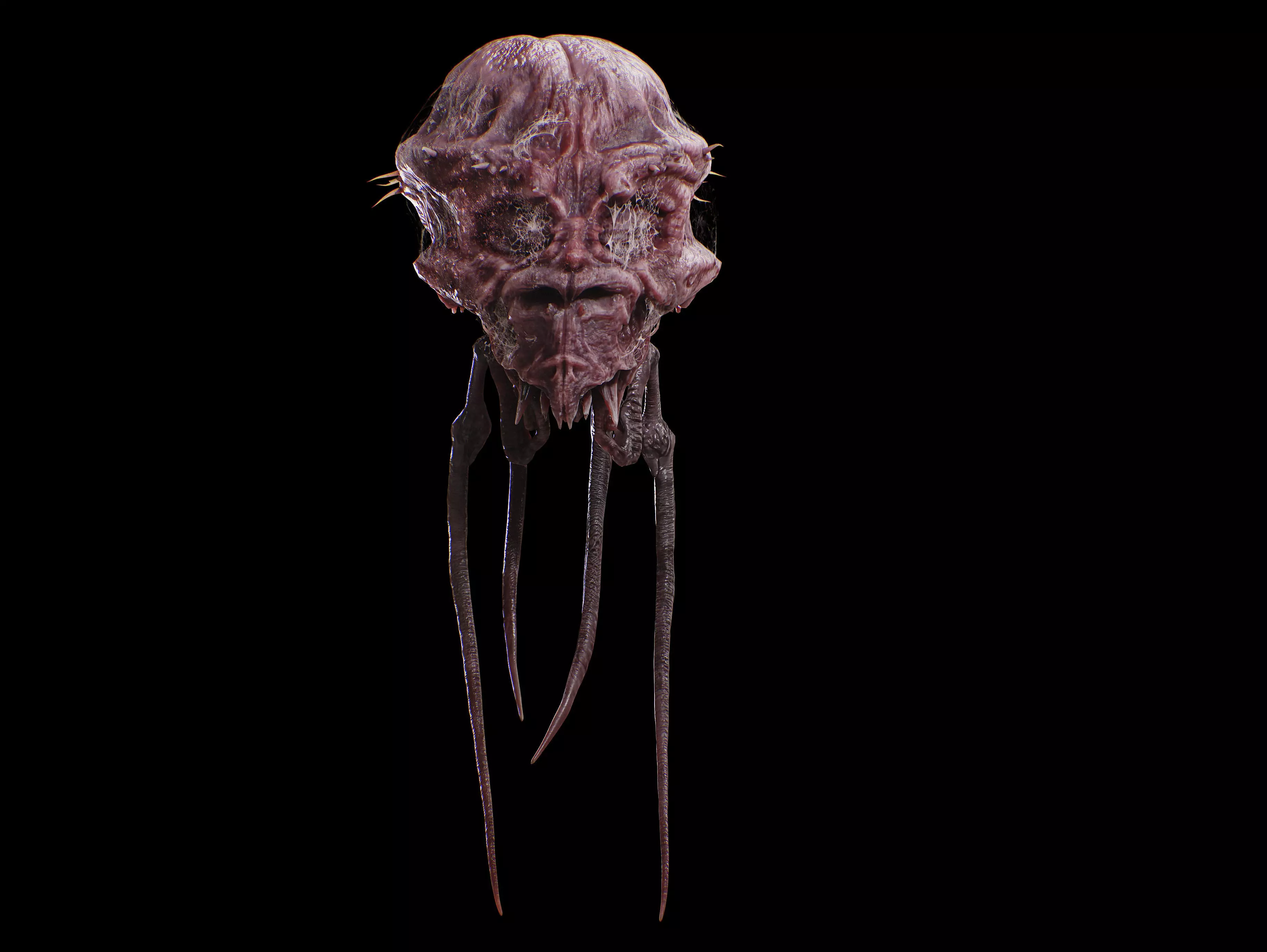 Alien Insect Creature Low-poly 3D model_9