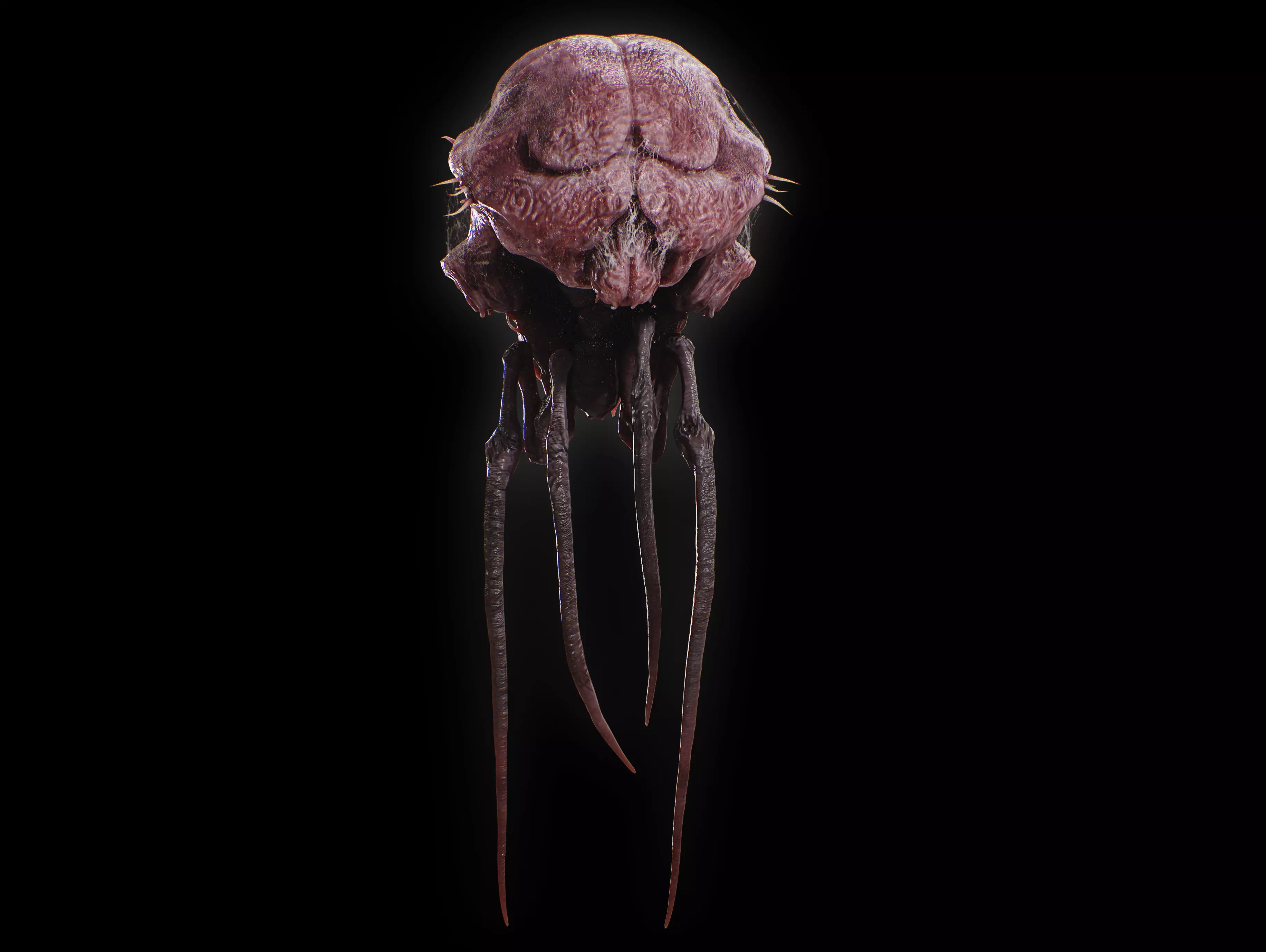 Alien Insect Creature Low-poly 3D model_2