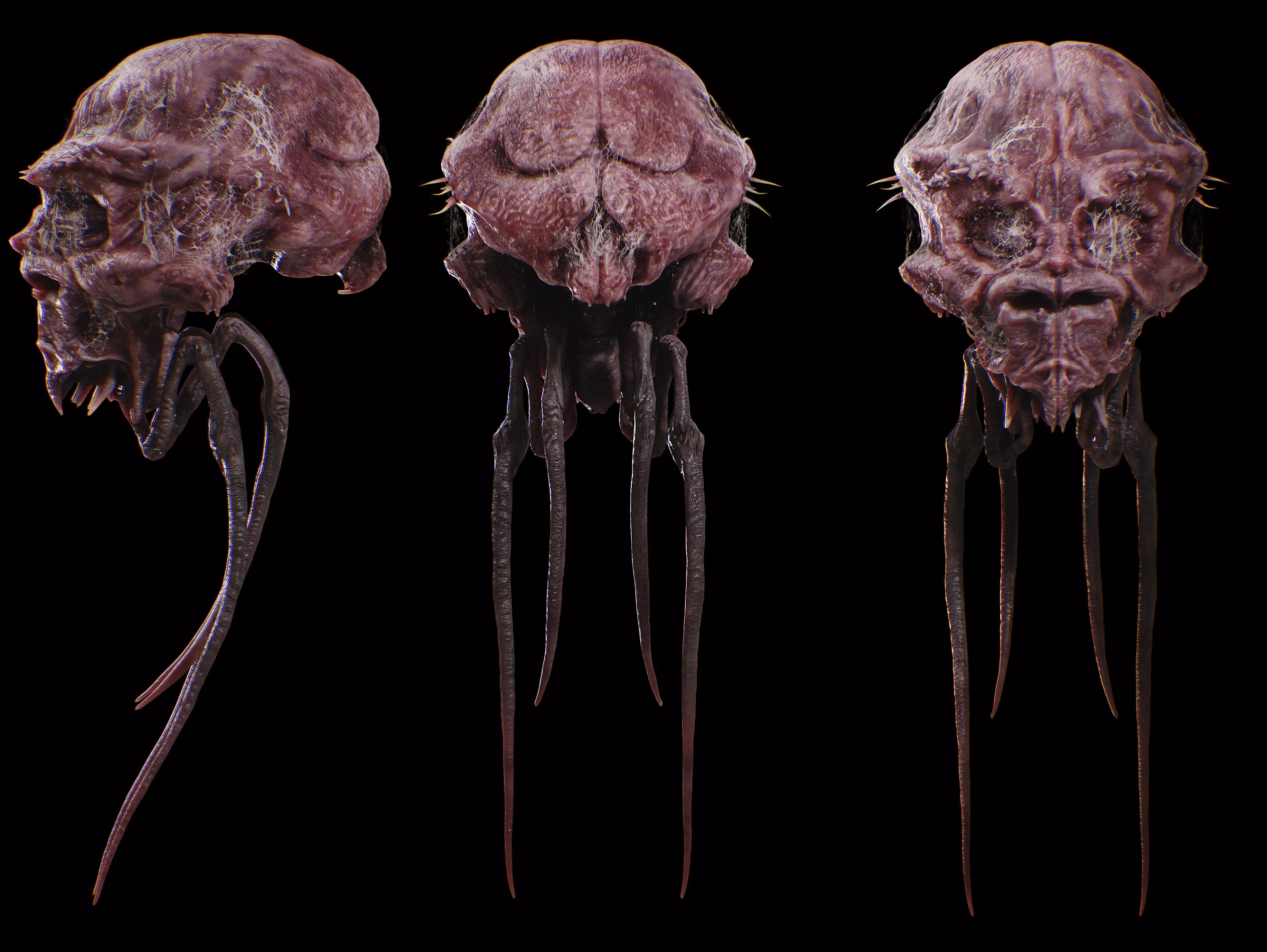 Alien Insect Creature Low-poly 3D model_10