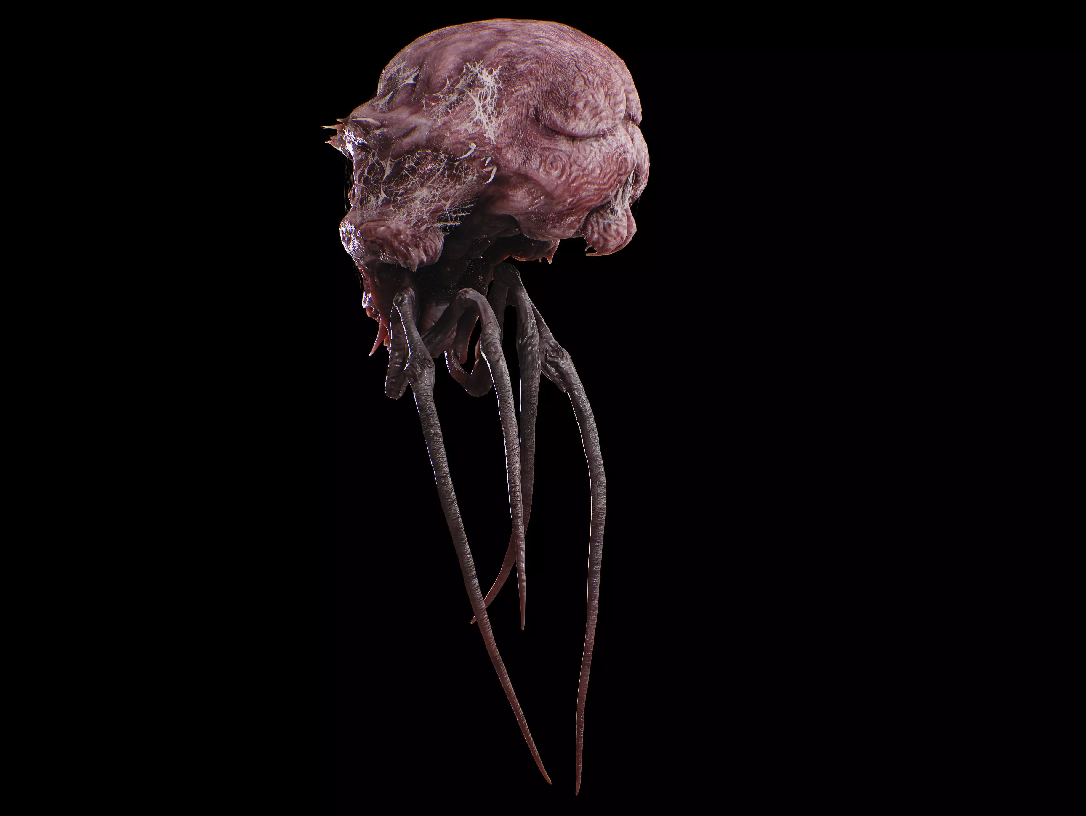 Alien Insect Creature Low-poly 3D model_8