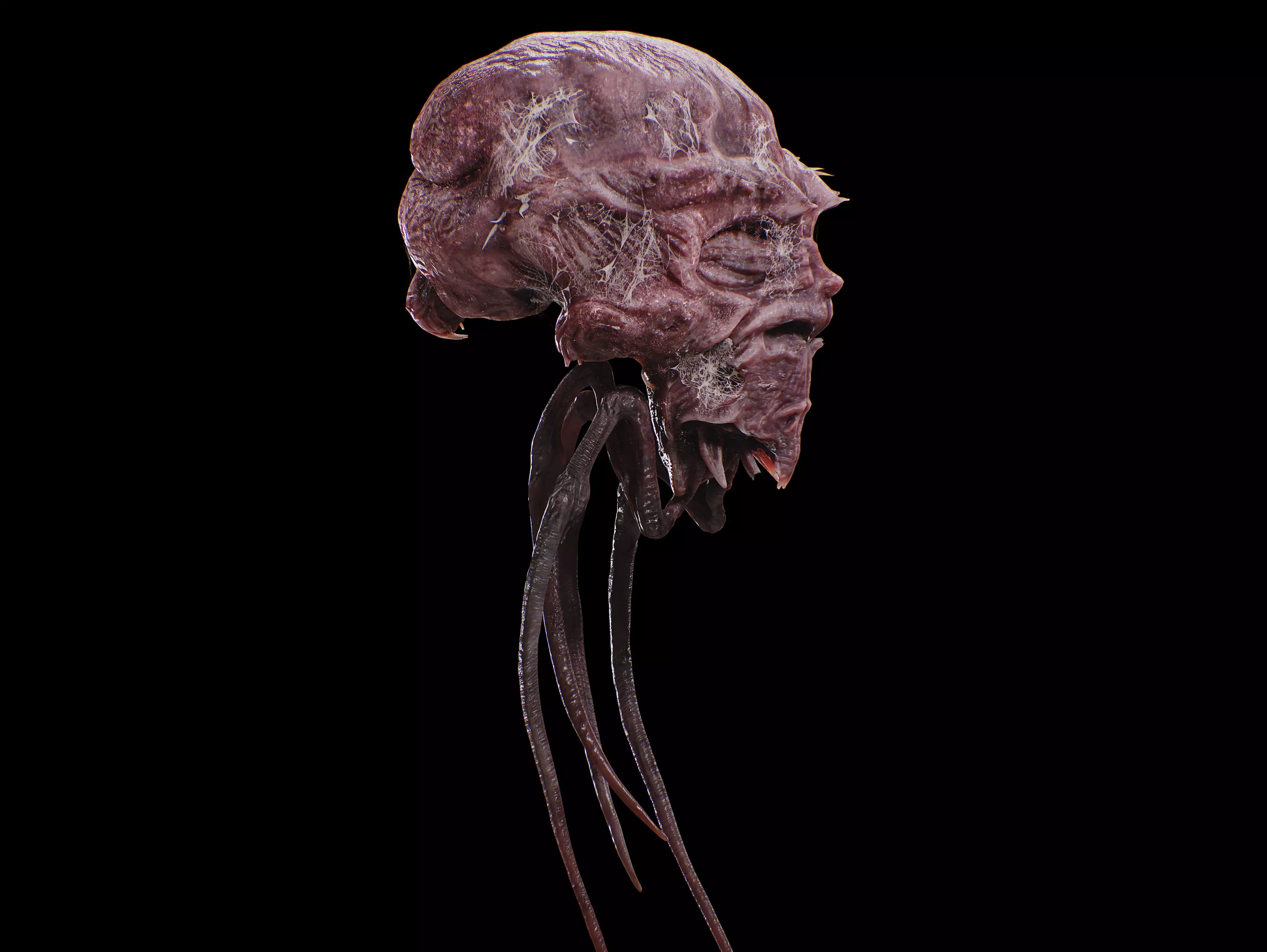 Alien Insect Creature Low-poly 3D model_6