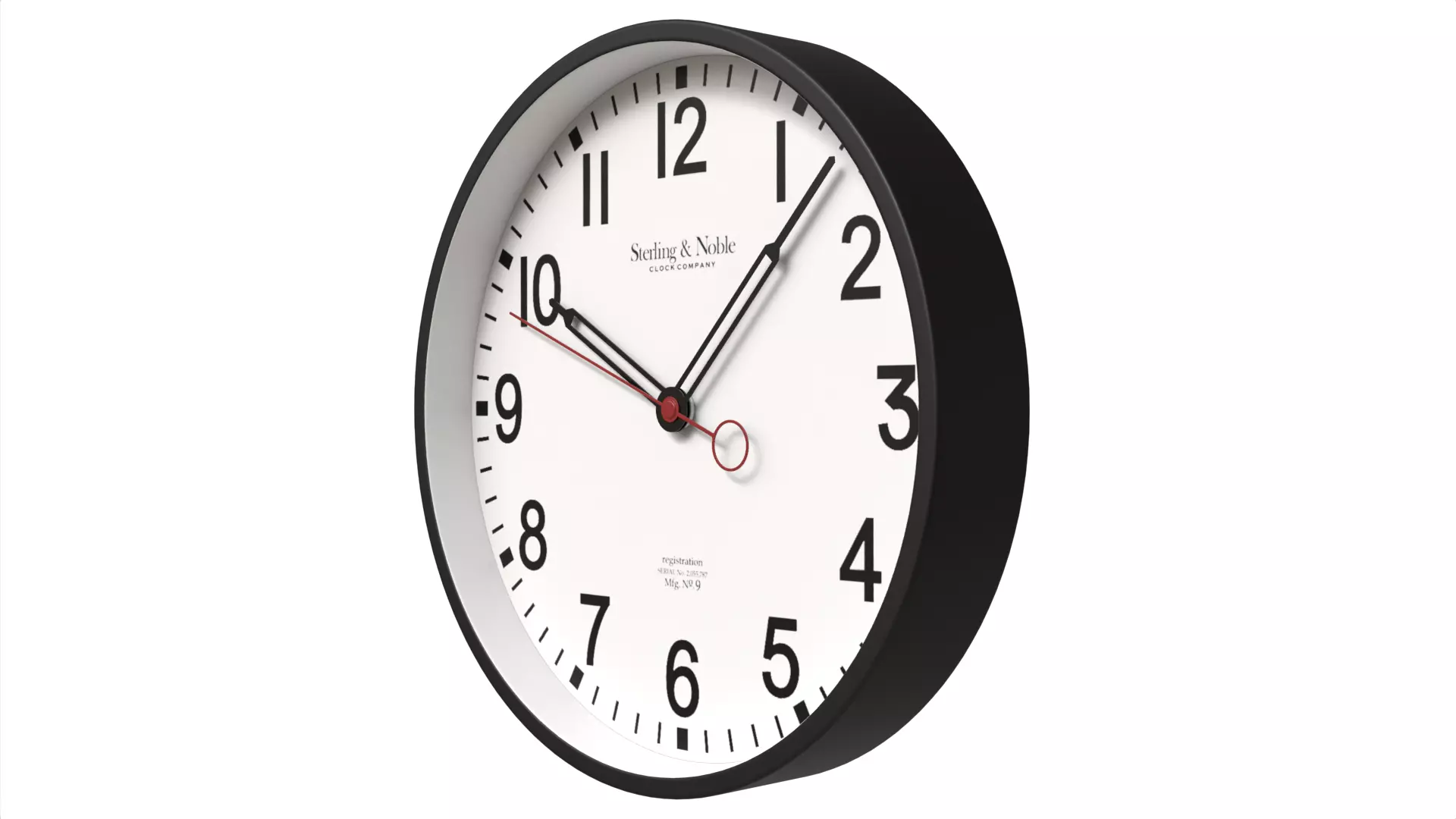 Minimalist Wooden Wall Clock Scandinavian Style Low-poly 3D model_4