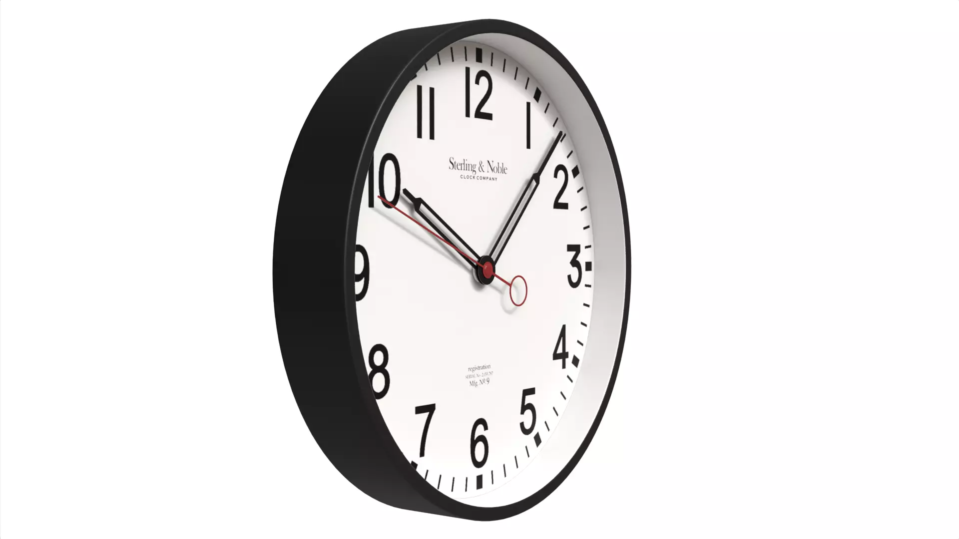 Minimalist Wooden Wall Clock Scandinavian Style Low-poly 3D model_3