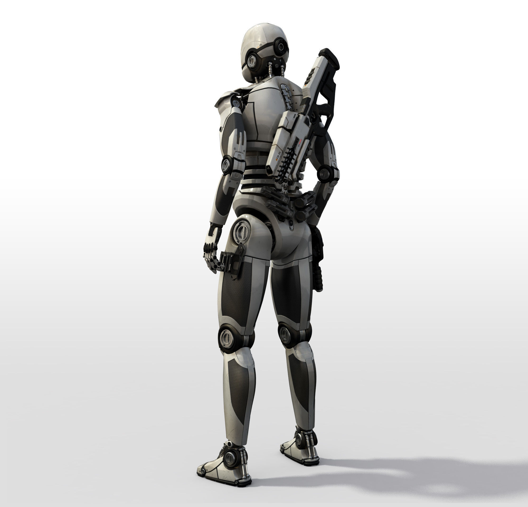 Sci-Fi Robot 3D model_2