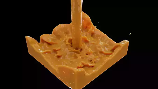 Orange Juice Pouring Looping 3D Animation