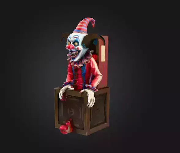 Cursed Creepy Clown Low-poly 3D model