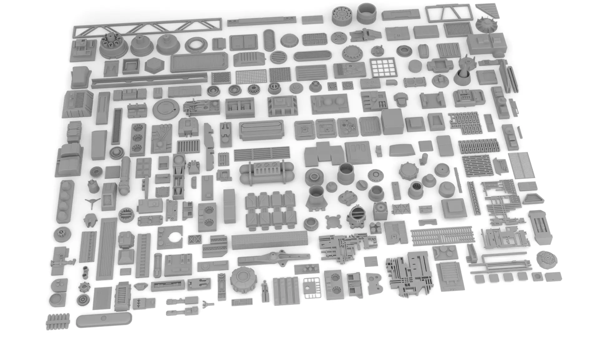 Star Wars KitBash Hard Surface Sci-fi Greeble 1-1 scale 3D model_3