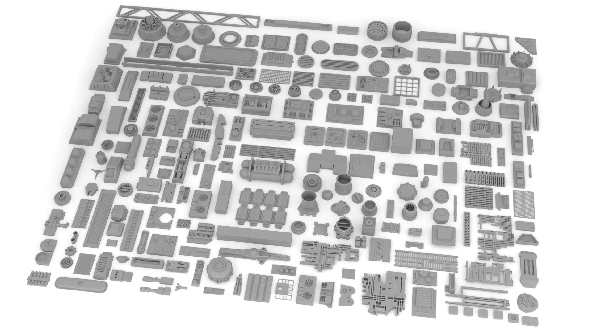 Star Wars KitBash Hard Surface Sci-fi Greeble 1-1 scale 3D model_2